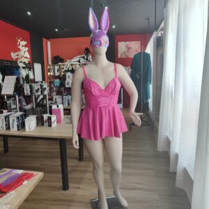 süßes rosa kleid Übergröße